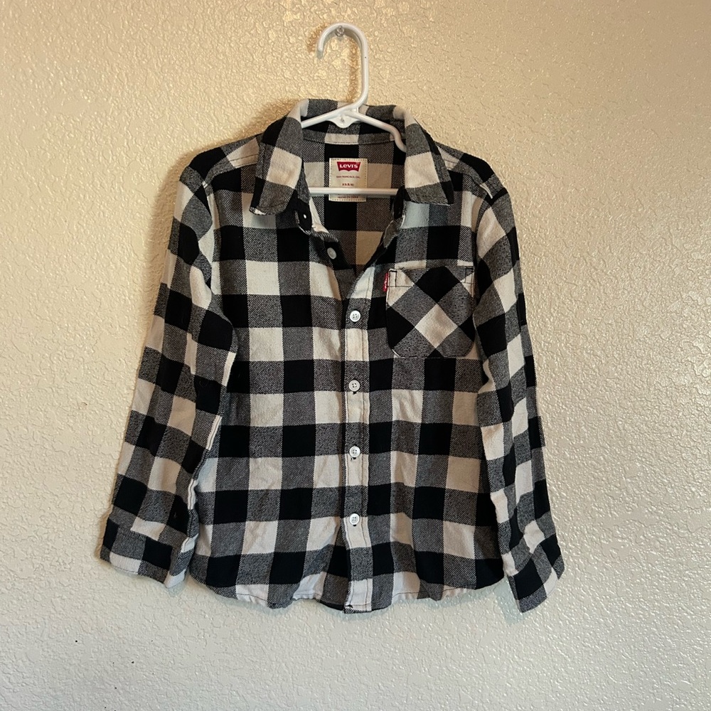 Levi's Black and White Button Down Shirt